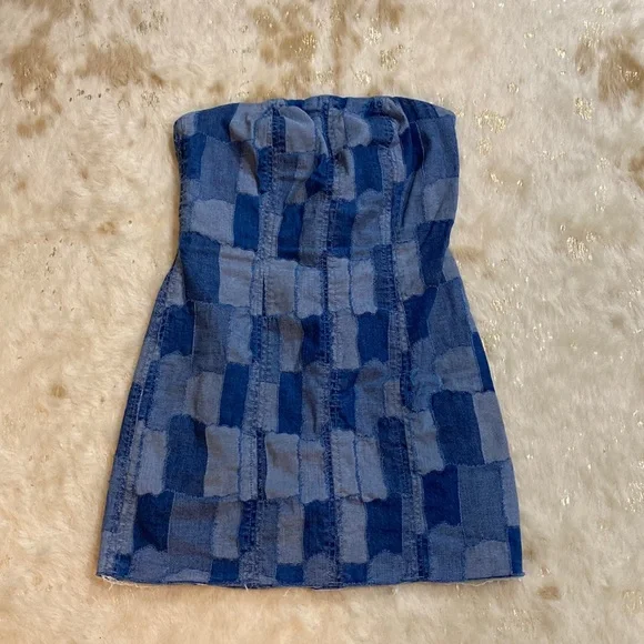 wild fable | Dresses | Denim Patchwork Dress | Poshmark
